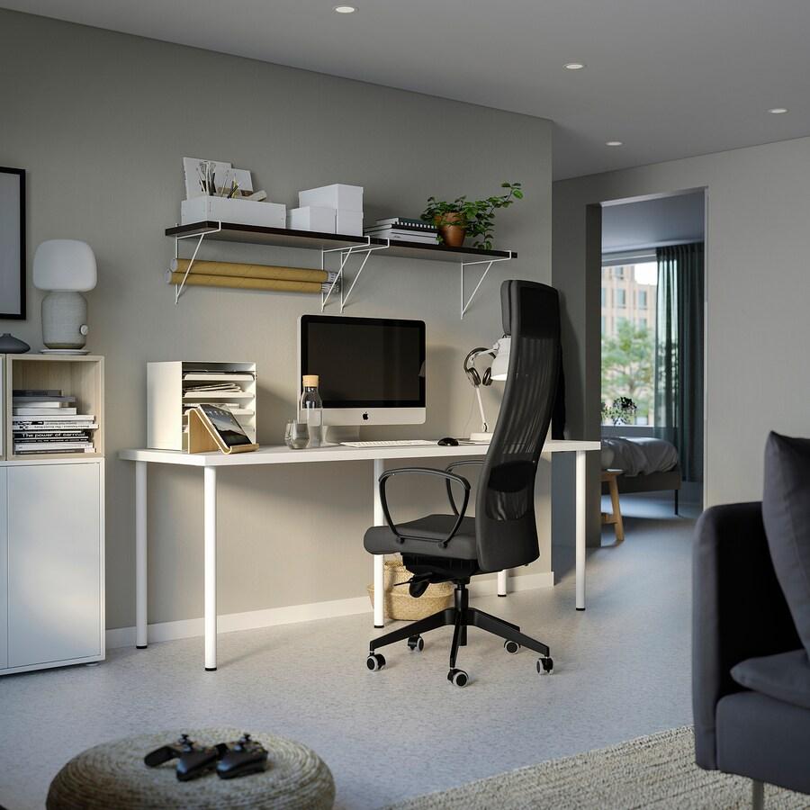 LAGKAPTEN ADILS Desk White 200X60 cm Idiya
